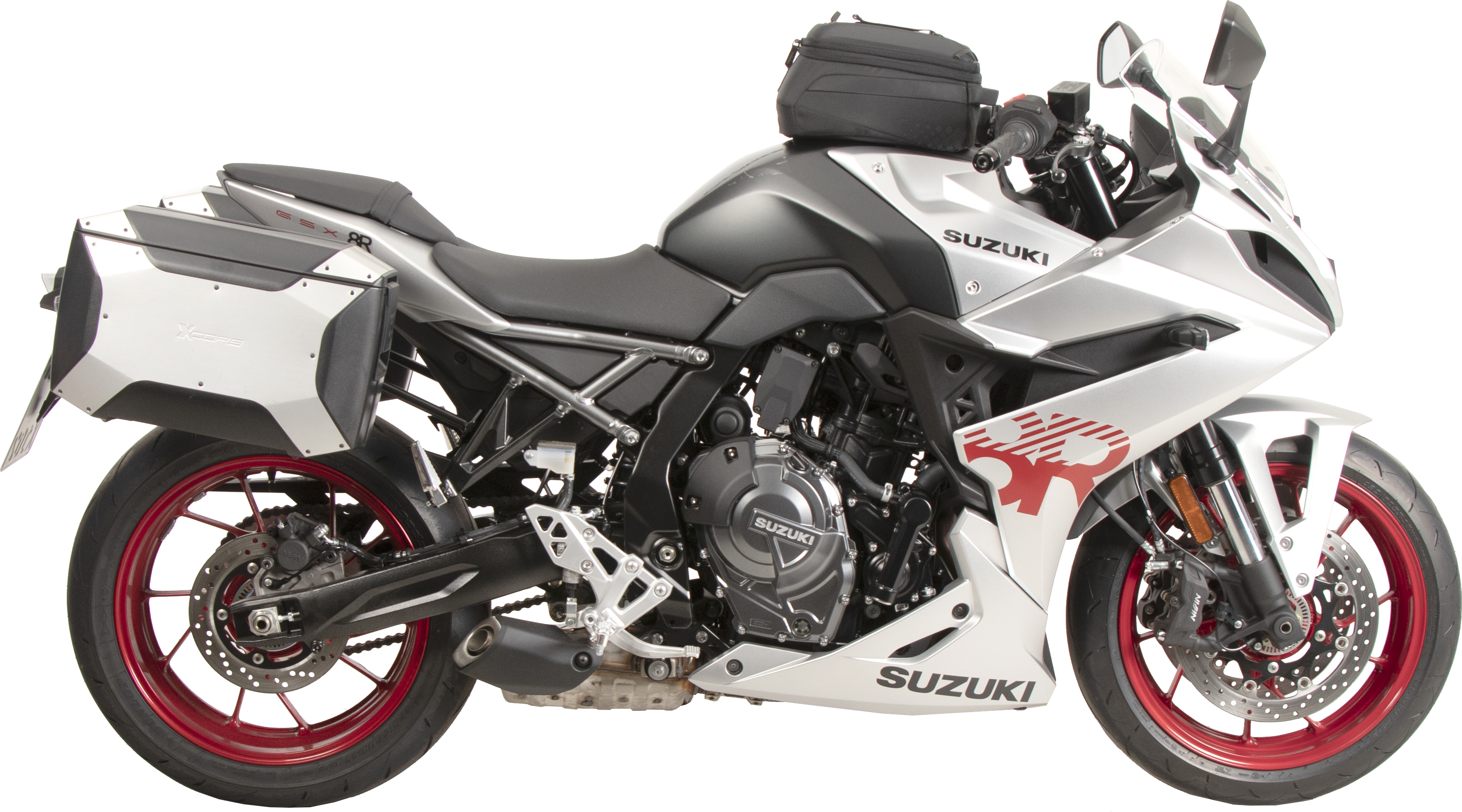 Supports latéraux C-Bow noirs pour Suzuki GSX-8R (24- ) Hepco & Becker