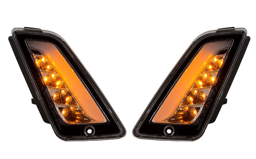 Kit clignotant avant gauche/droite pour Vespa GTS/GTS Super/GTV 125-300ccm ('14-), clair