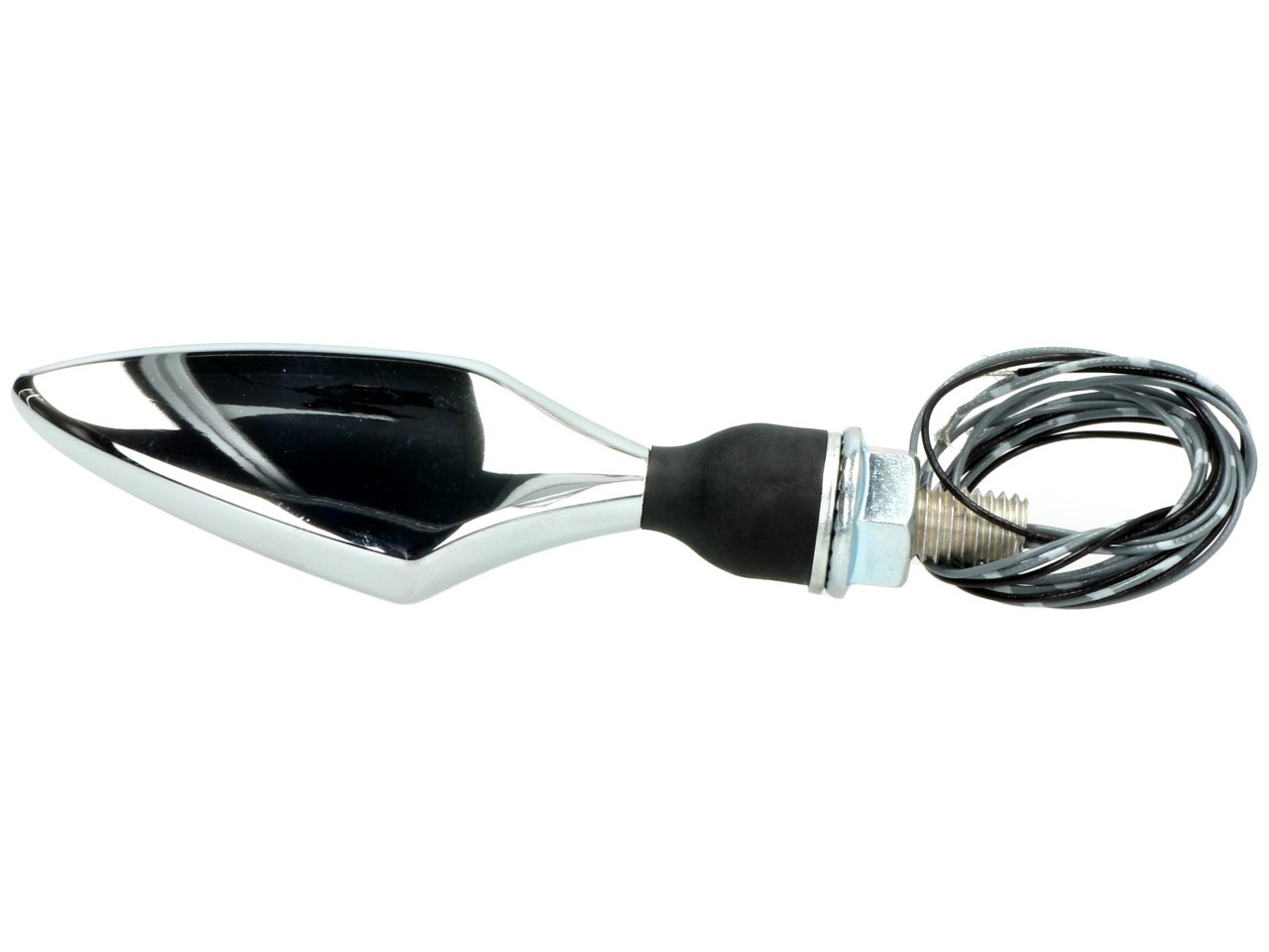 Kellermann Clignotant avec feu de position, Rhombus PL, acier, LED, VL, 12 V, chrome brillant, M8x20