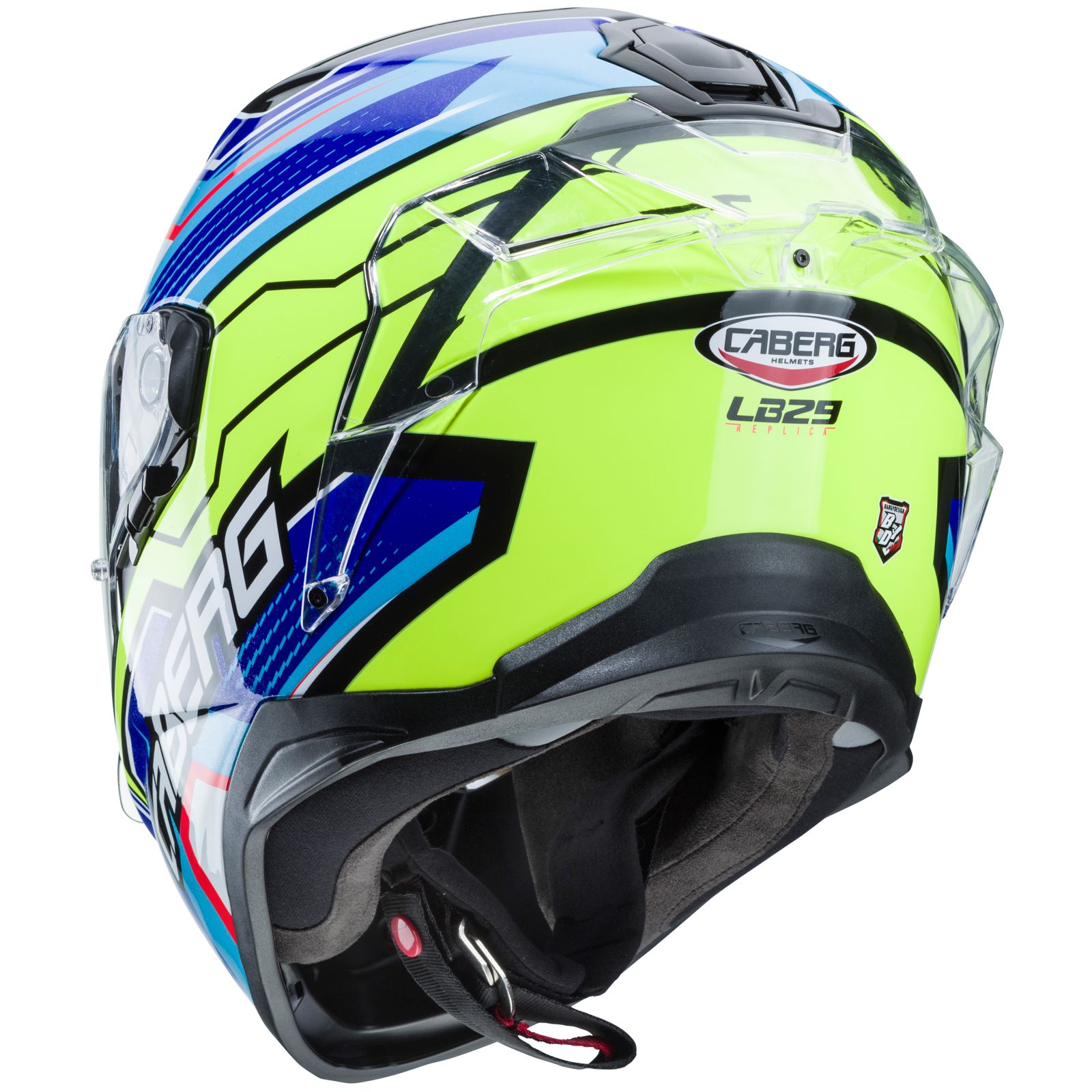 Caberg casque Drift Evo LB29, noir/bleu-fluo-jaune