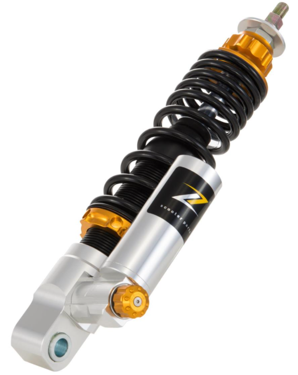 Amortisseur "Black Edition", avant pour Vespa Primavera/Sprint 50 -150ccm 2T/4T AC, argent/orange