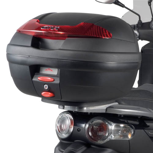 E340 Vision Topcase MONOLOCK avec réflecteurs rouges et plaque d'origine Givi