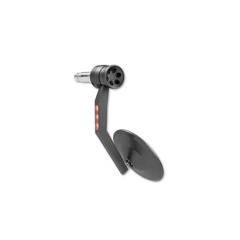 HIGHSIDER pro Rétroviseur d'extrémité de guidon Montana-RIM Noir Avec clignotants LED (1pc)