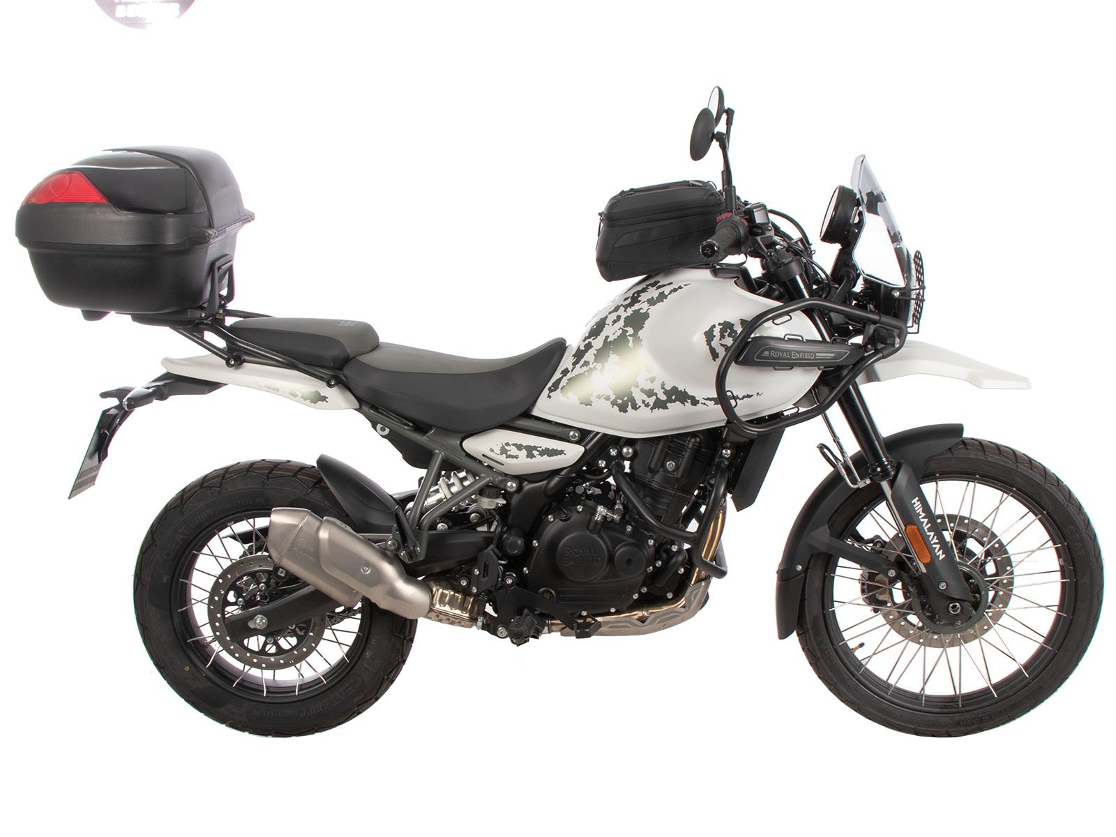 Support de topcase Alurack noir sur pont d'origine pour Royal Enfield Himalayan 450 (24-)