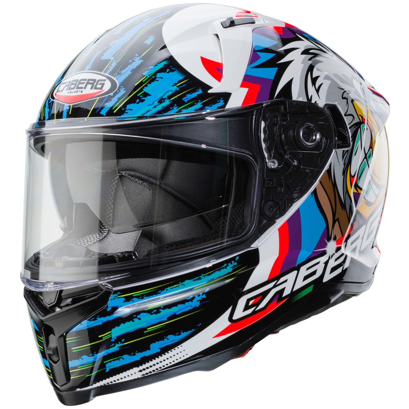 Caberg casque Avalon Hawk, blanc/noir-bleu