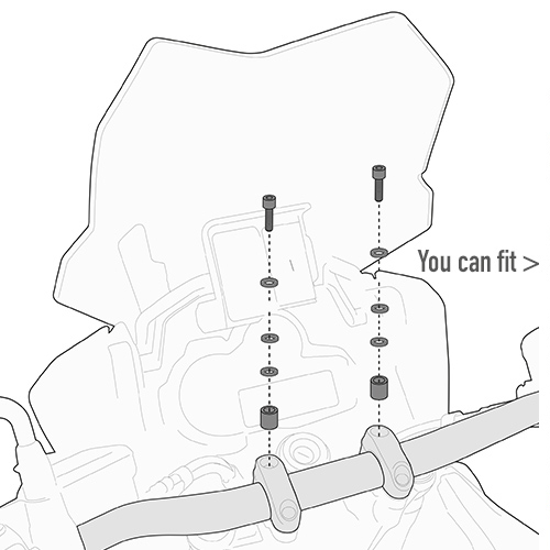 Kit de montage pour Smart Bar S900A / Smart Mount S901A pour modèles Honda Givi