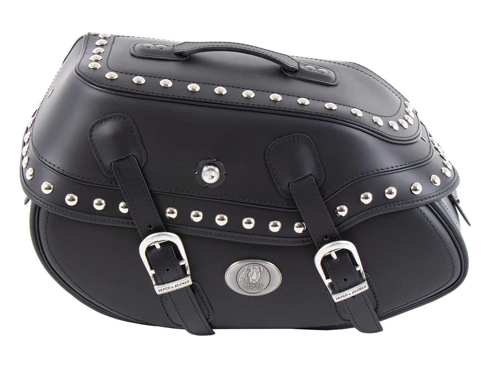 Jeu de sacoches de selle Buffalo Big Custom noir pour support C-Bow Hepco & Becker