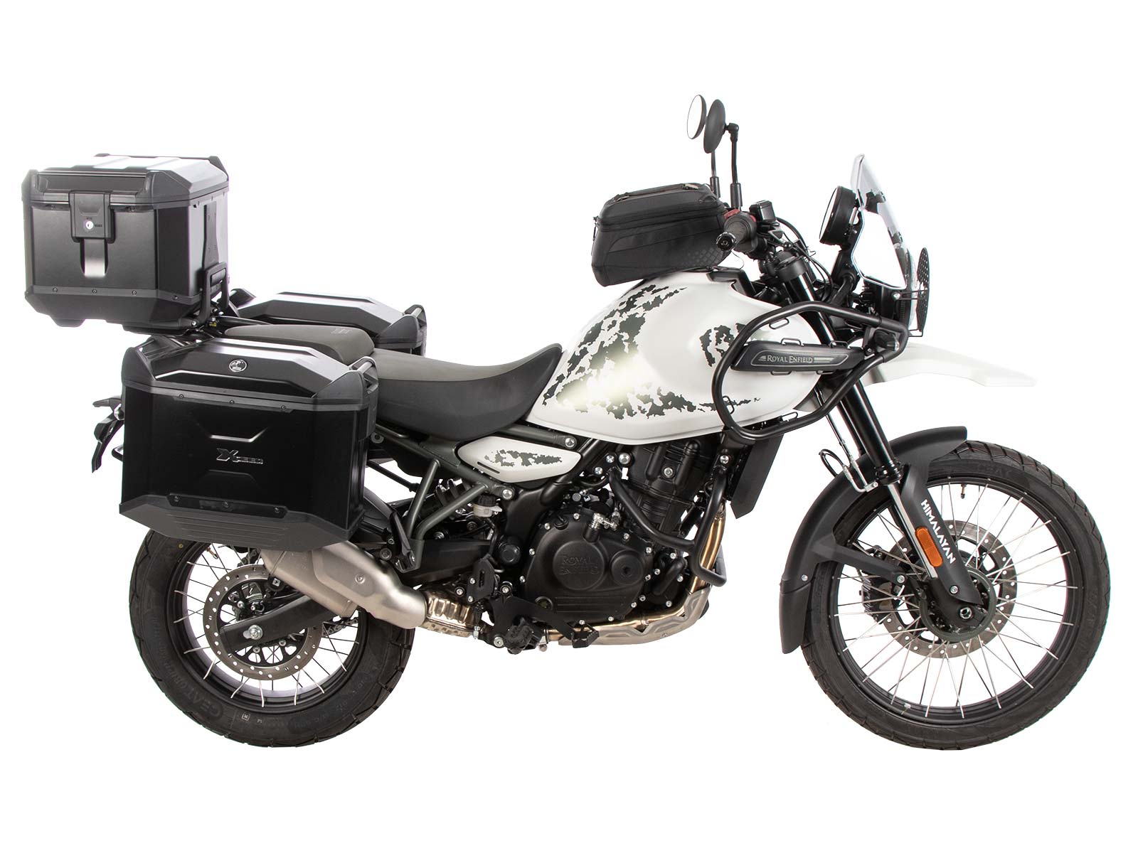 Support de topcase Alurack noir sur pont d'origine pour Royal Enfield Himalayan 450 (24-)