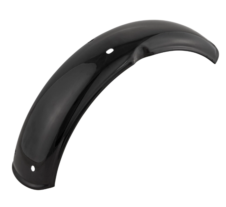 Aile 2.0 Garelli sans support pour Vespa PX 80-200ccm, métal noir brillant