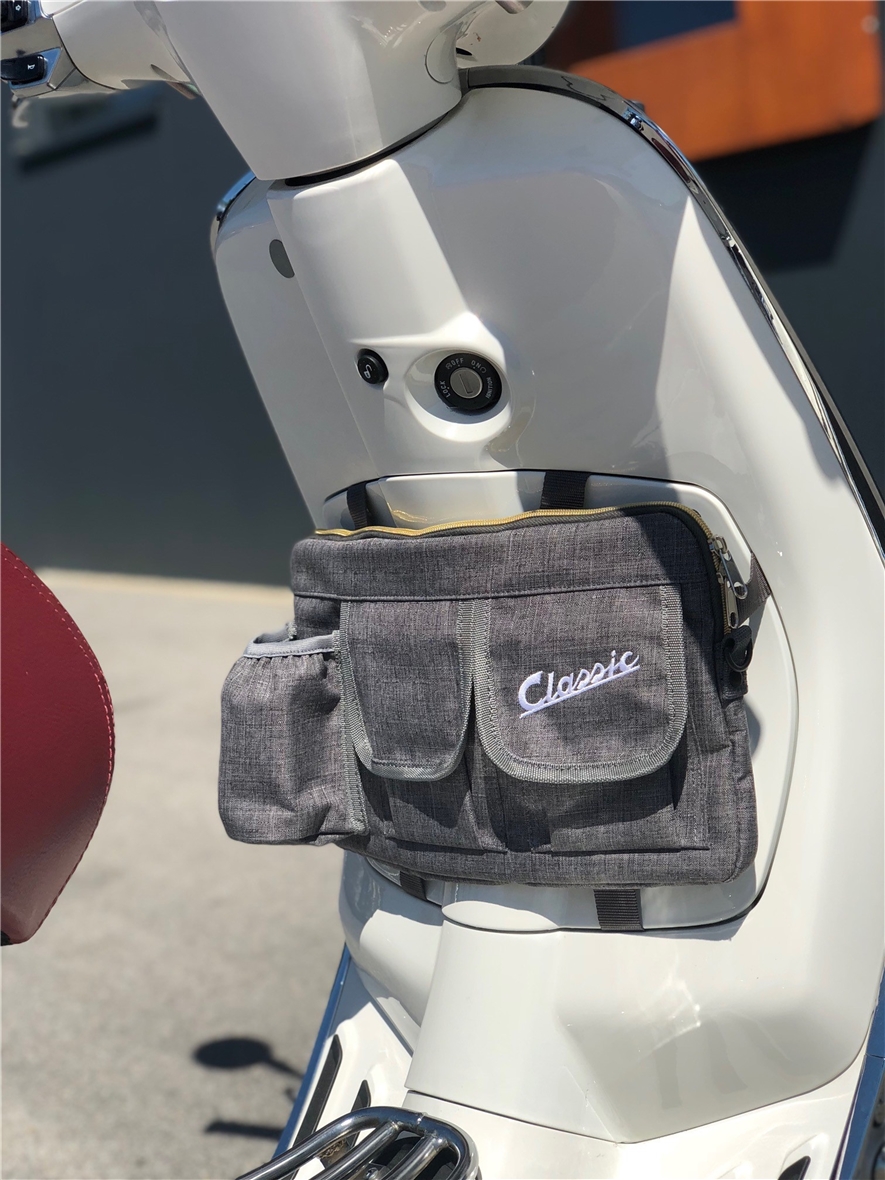 Sac "Classic" pour compartiment à bagages/boîte à gants Vespa - gris, nylon