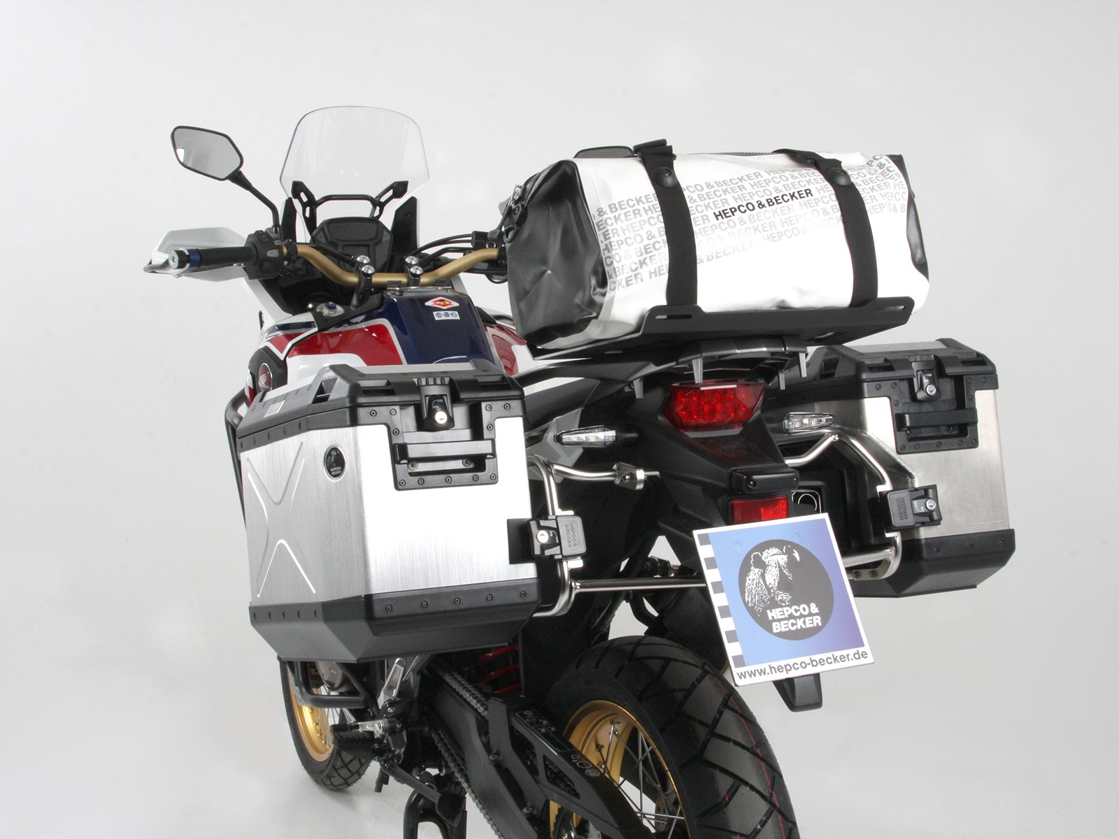 Elargisseur de porte-bagages noir pour Honda CRF 1000 Africa Twin (année 16-17) Hepco & Becker