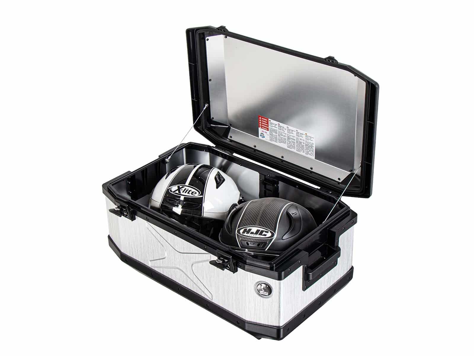 Topcase en aluminium Xplorer 60 litres aluminium argenté Hepco & Becker