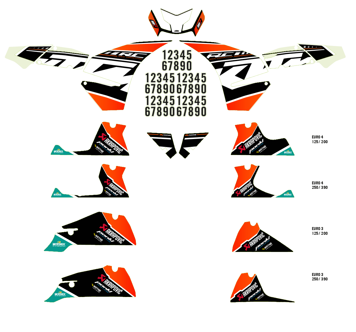 Kit graphique KTM Factory
