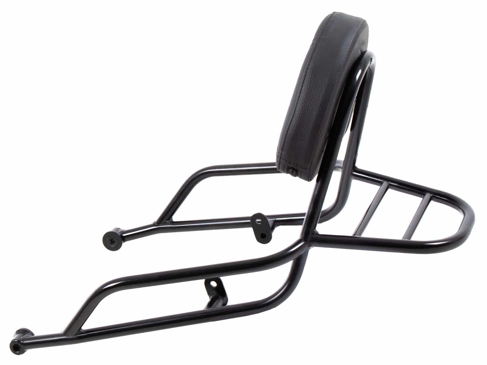 Sissybar avec porte-bagages noir pour Moto Guzzi V7 850 Spécial/Stone/Centenario (21-)