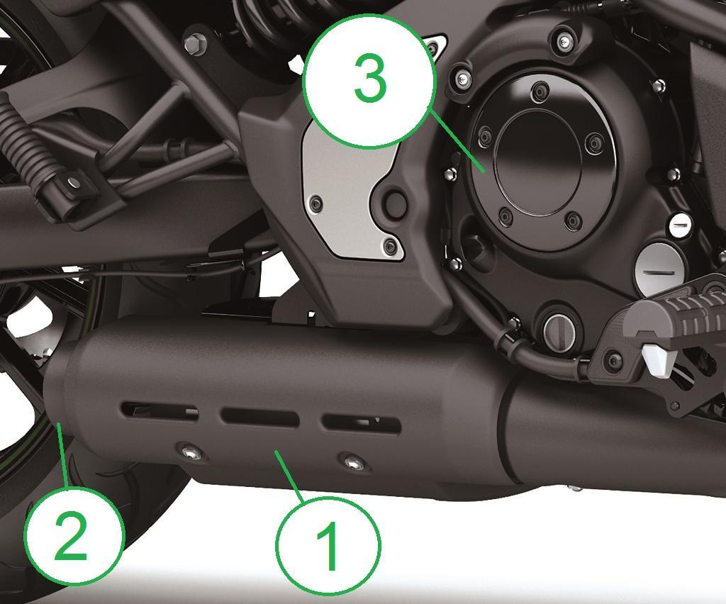 Bouclier thermique d'échappement chromé pour Vulcan S (année 15-19) original Kawasaki