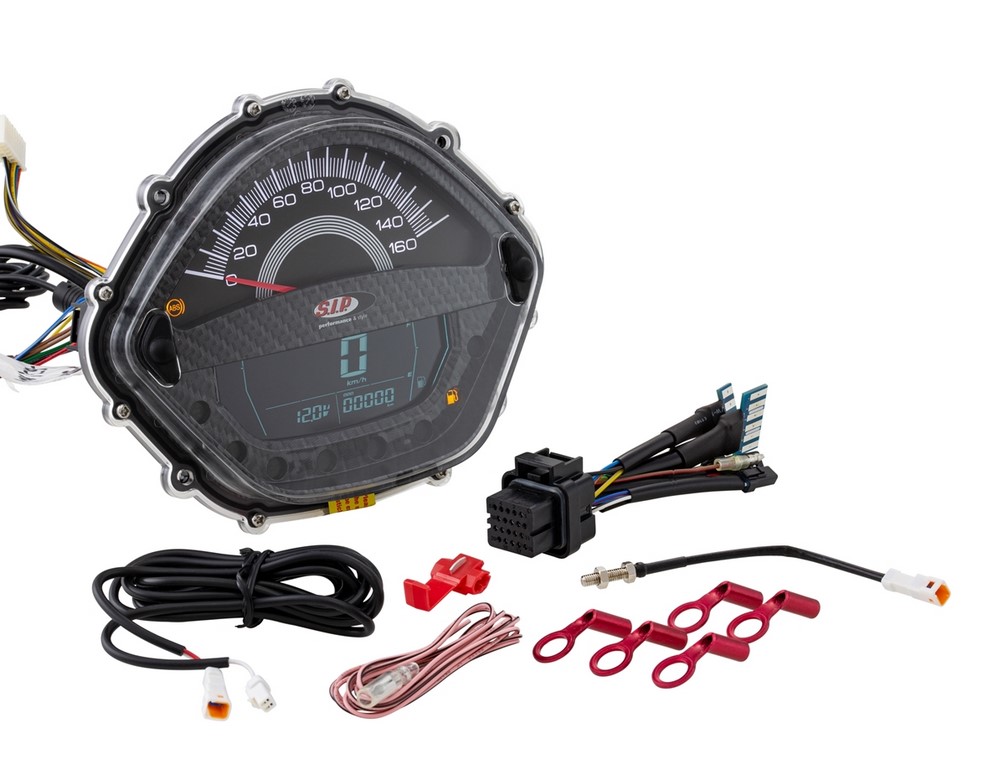 Compte-tours/tachymètre pour Vespa GT/GT L 125/200ccm/ GTS 125ccm, carbon-look