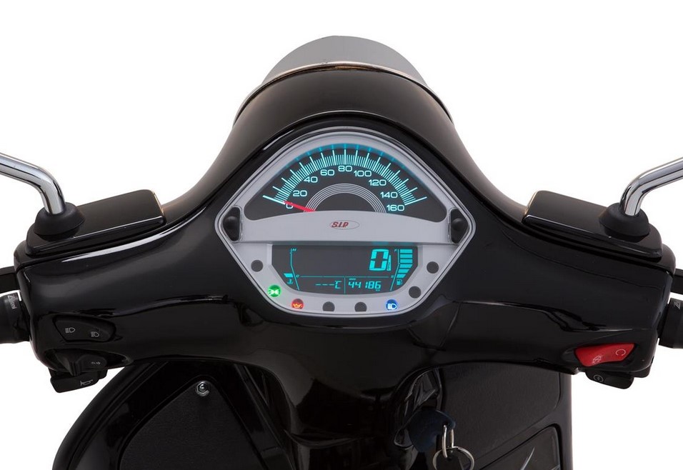 Compte-tours/tachymètre pour Vespa GTS/GTS Super 125-300ccm ('14-'16), argenté