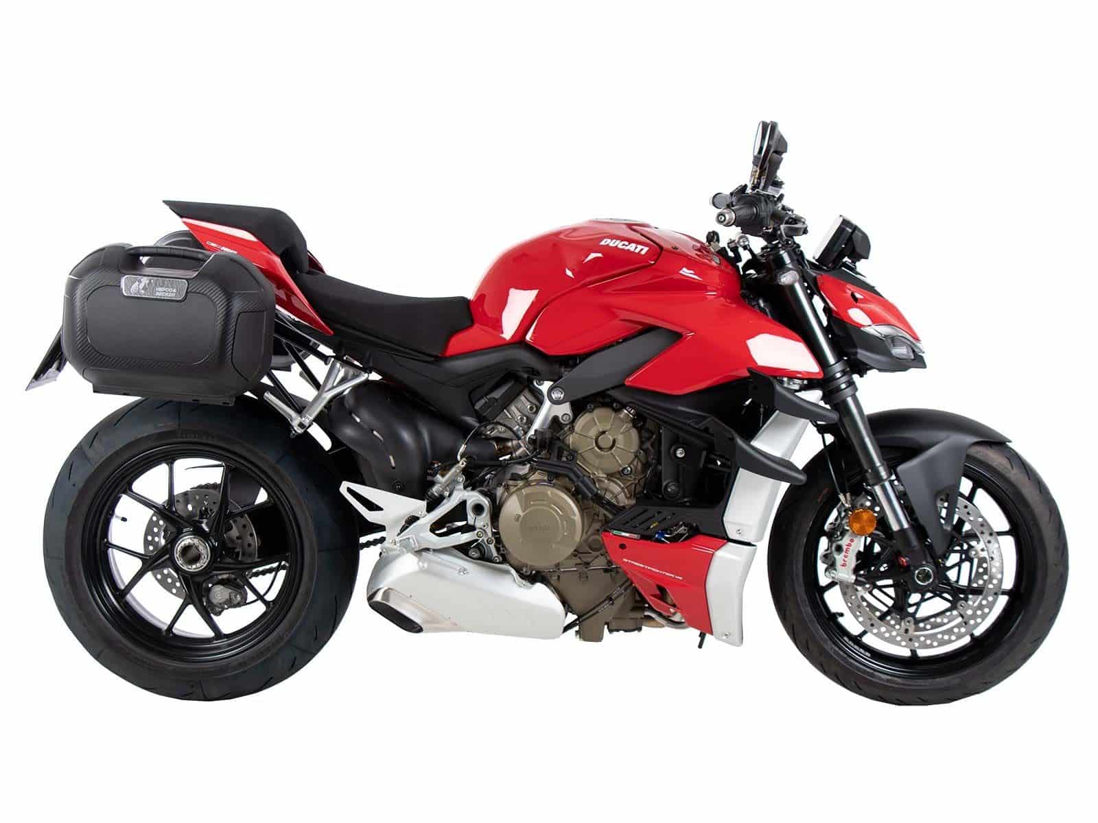 Supports latéraux C-Bow noirs pour Ducati Panigale V4 /S /R (18-24) d'origine Hepco & Becker