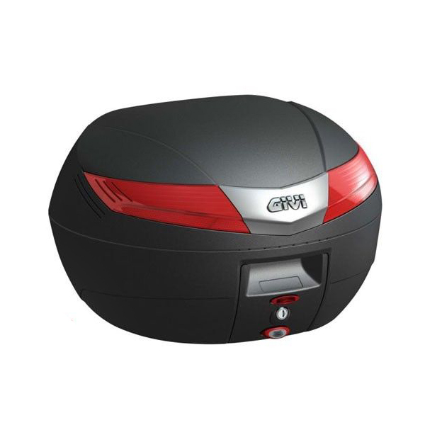V40 MONOKEY Topcase 40 litres noir mat avec réflecteurs rouges d'origine Givi