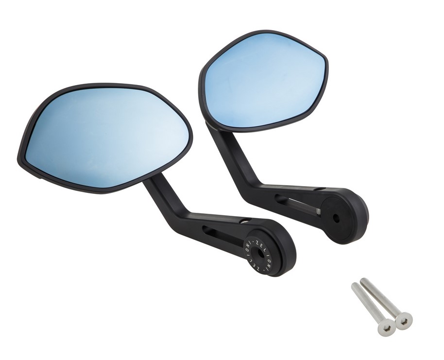Rétroviseur d'extrémité de guidon ZELIONI pour Vespa, droite et gauche, noir mat