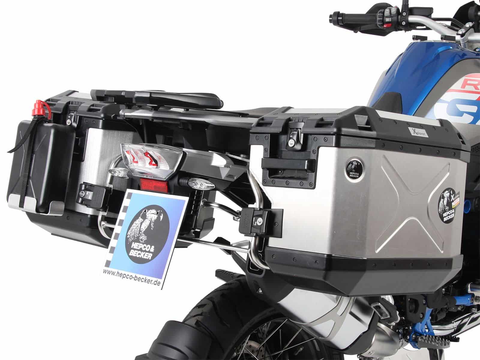 Kit de support de valises Cutout support incl. kit de valises Xplorer Cutout argent pour BMW R 1200 GS LC (13-18)