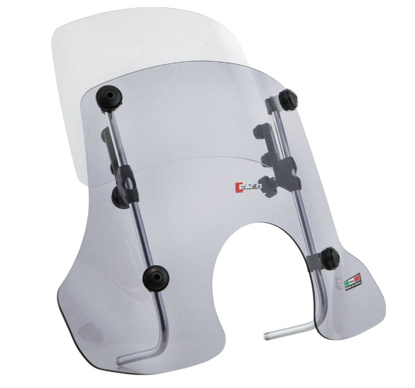Pare-brise FACO "Twin-Screen" pour Vespa PX 80-200ccm, teinté