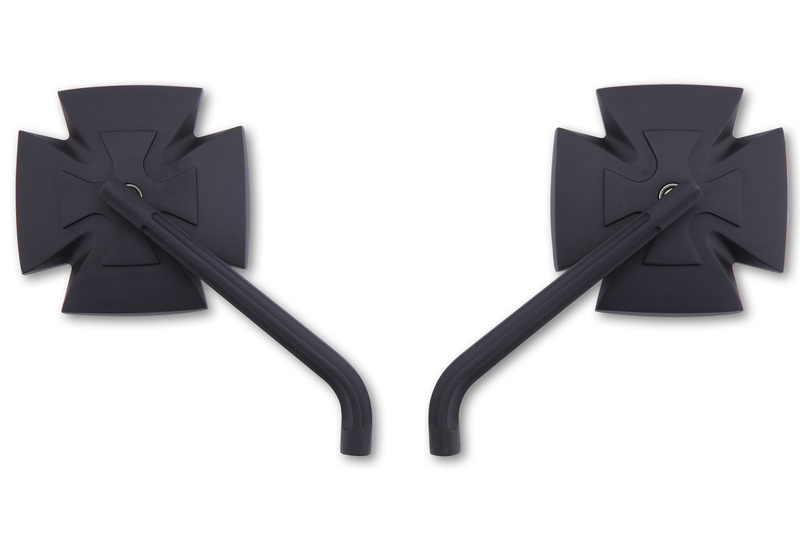 HIGHSIDER pro Rétroviseur Iron Cross noir (paire)