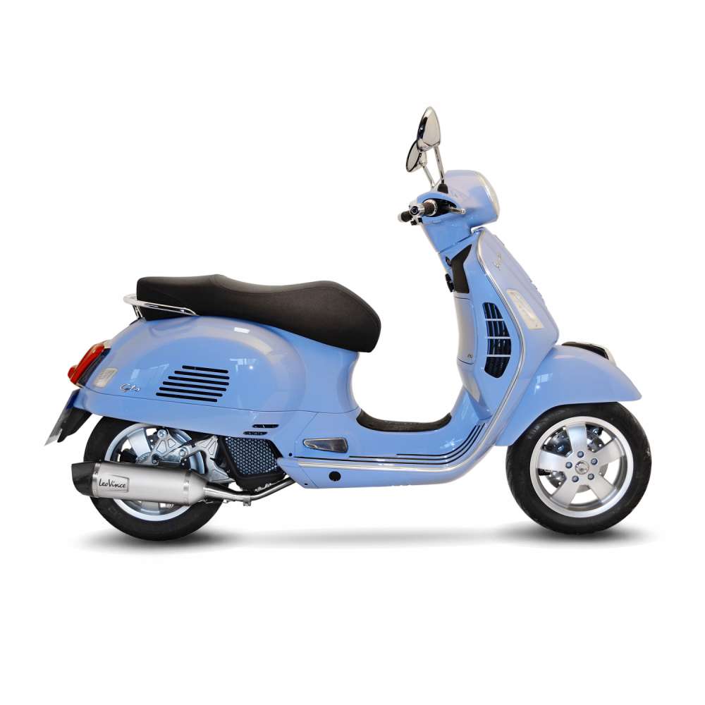 LeoVince système complet SBK Nero pour Vespa GTS 125 /150, acier inoxydable, slip on, ABE, Euro4
