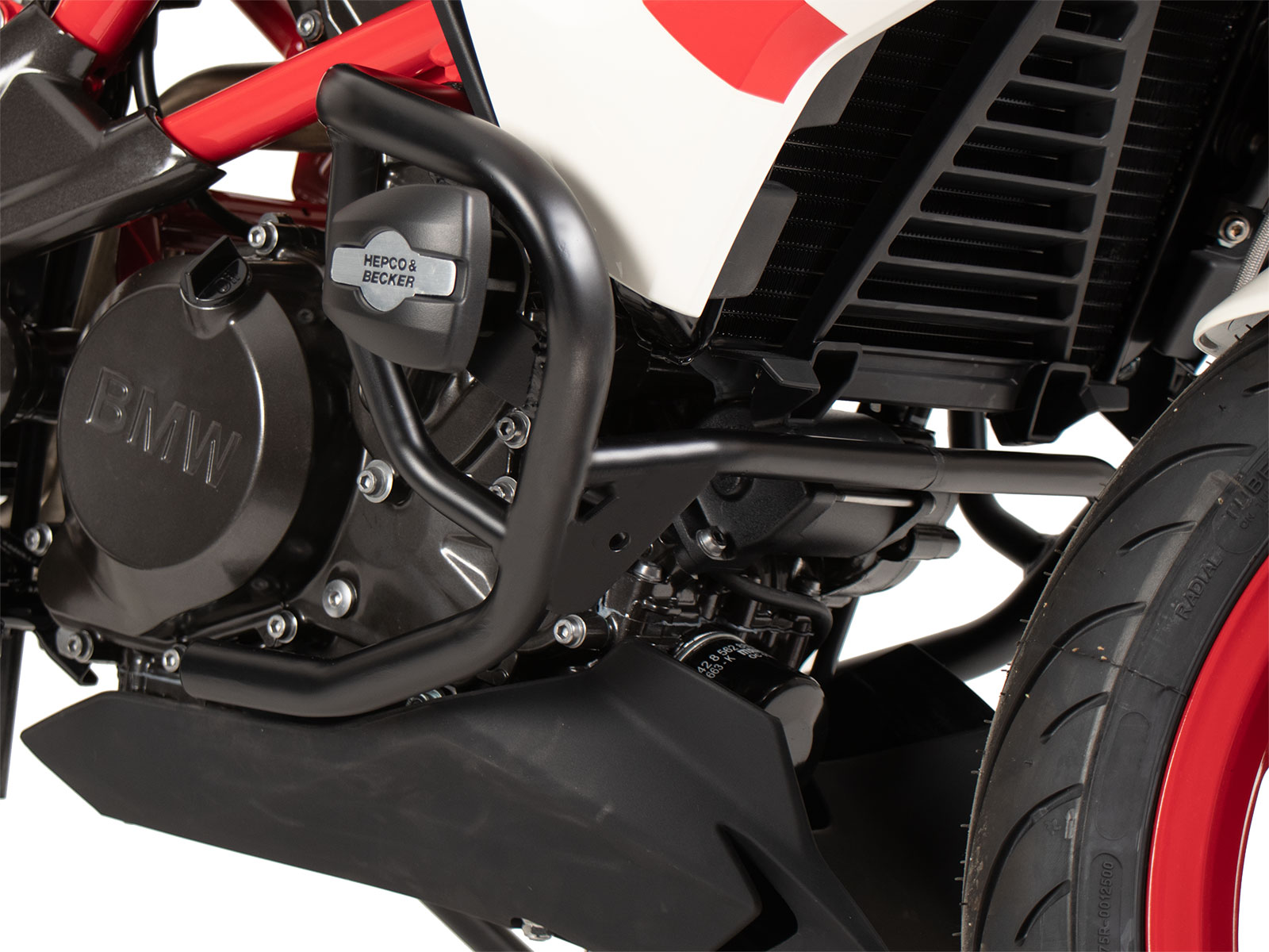 Arceau de protection du moteur avec protectionpad noir pour BMW G 310 GS (17-) Hepco & Becker