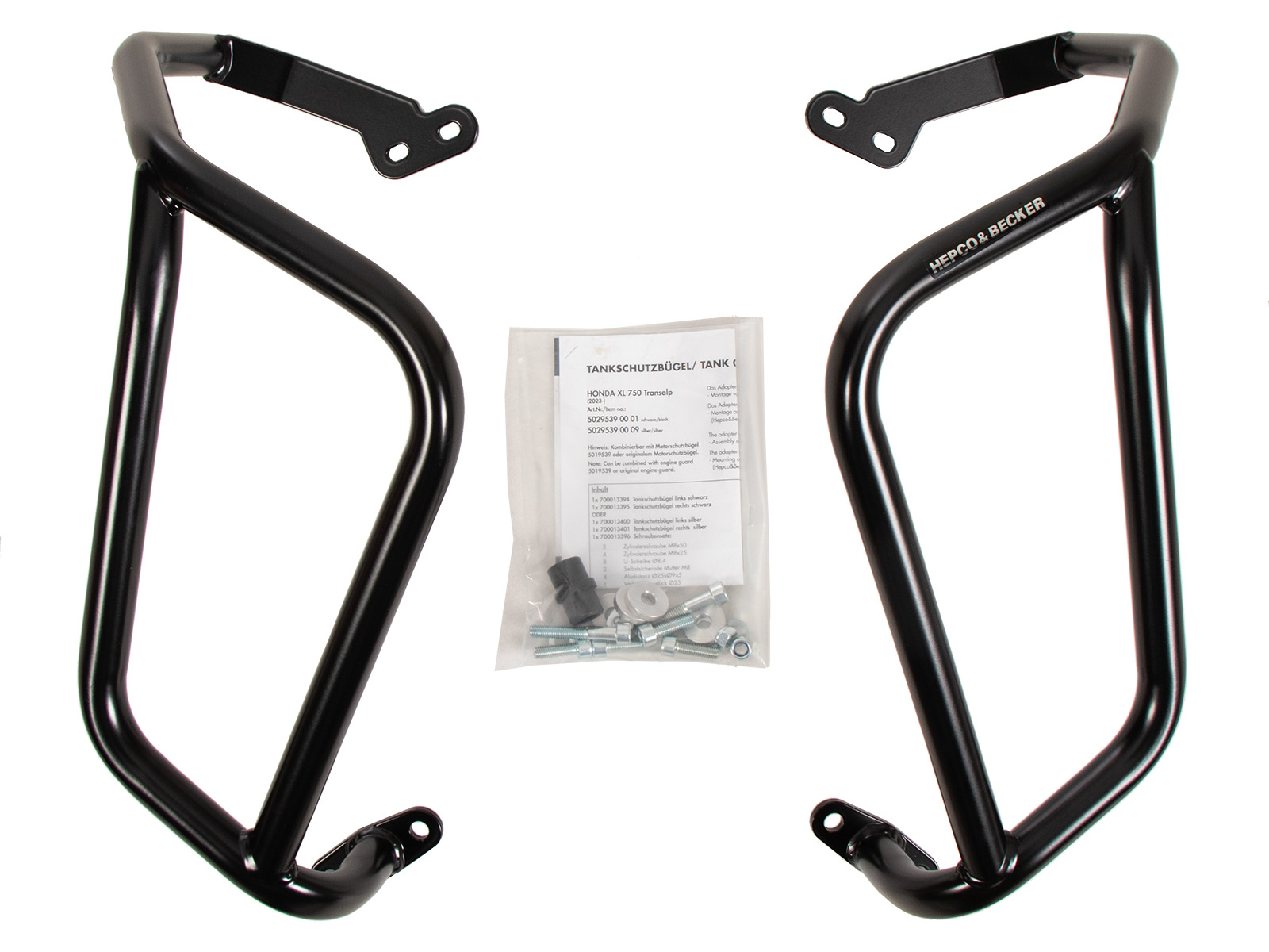 Arceau de protection du réservoir noir pour Honda XL 750 Transalp (25- ) Hepco & Becker