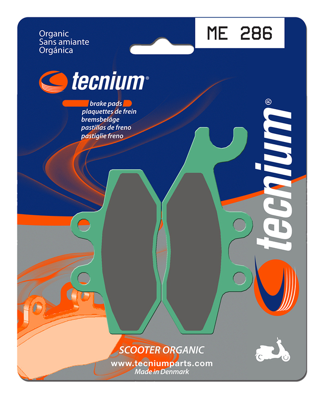 Plaquettes de frein organiques pour scooter Tecnium - ME286
