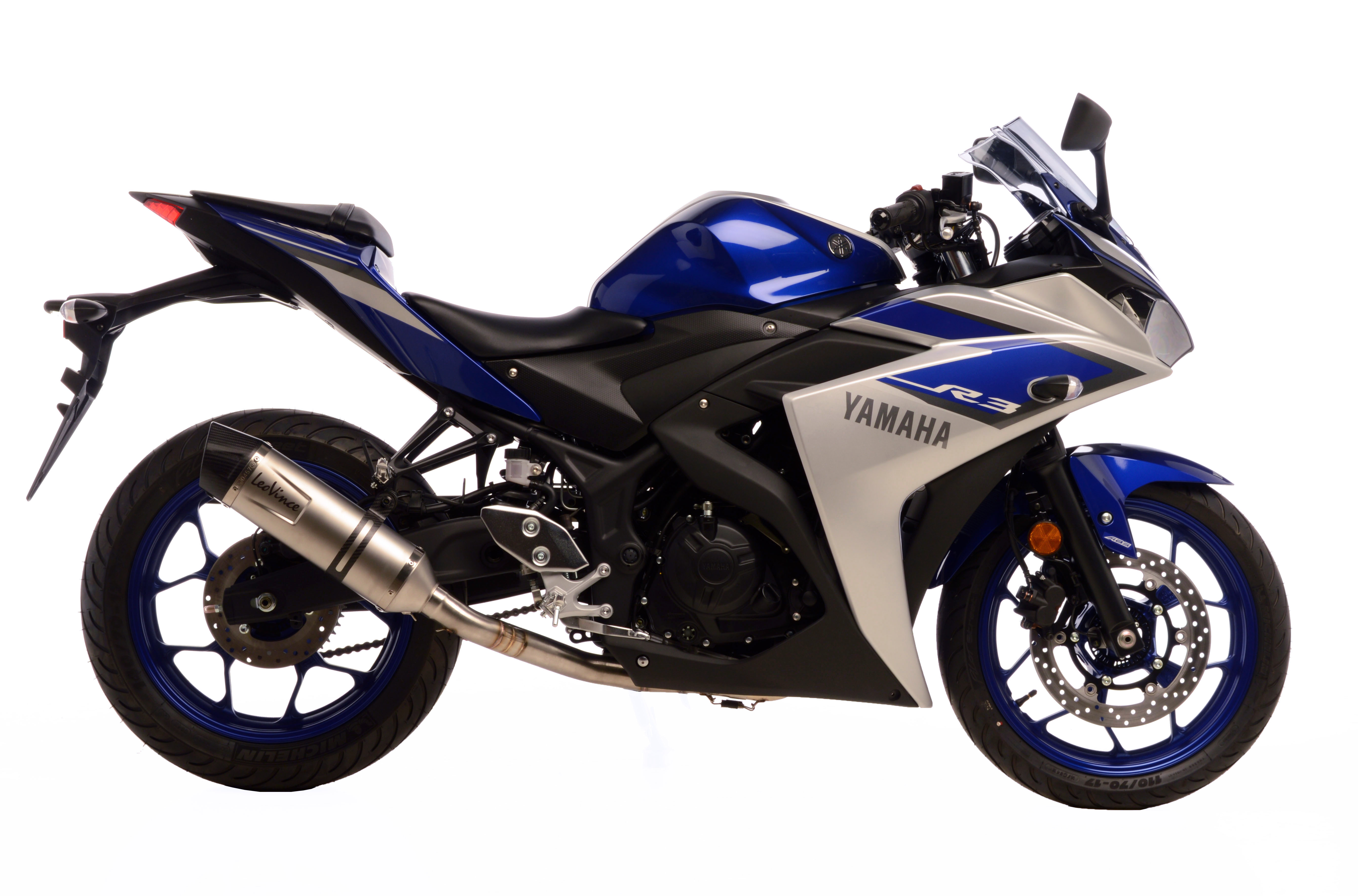 LeoVince système d?èchappement SBK LV One Evo 2, acier inoxydable, système complet pour Yamaha MT-03 / YZF-R3