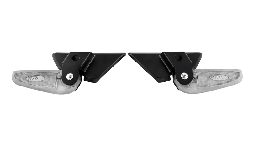Repose-pieds droit et gauche pour Vespa LX /LXV /S 50-150ccm, noir/argenté