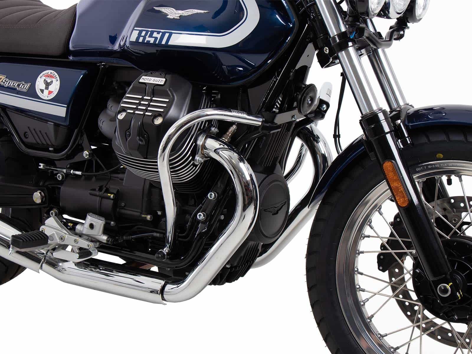 Arceau de protection moteur chromé pour Moto Guzzi V7 Special/Stone/Centenario (21-24) Hepco & Becker