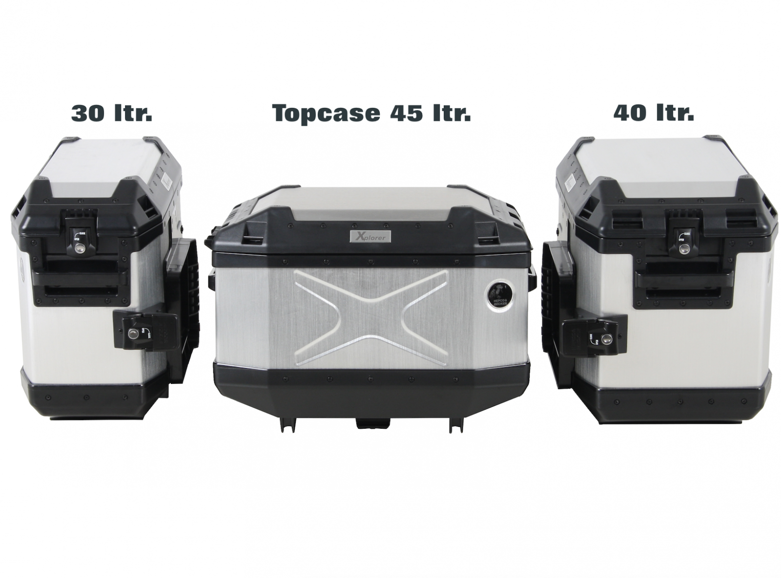 Valises latérales Alu Xplorer 40 argent Hepco & Becker