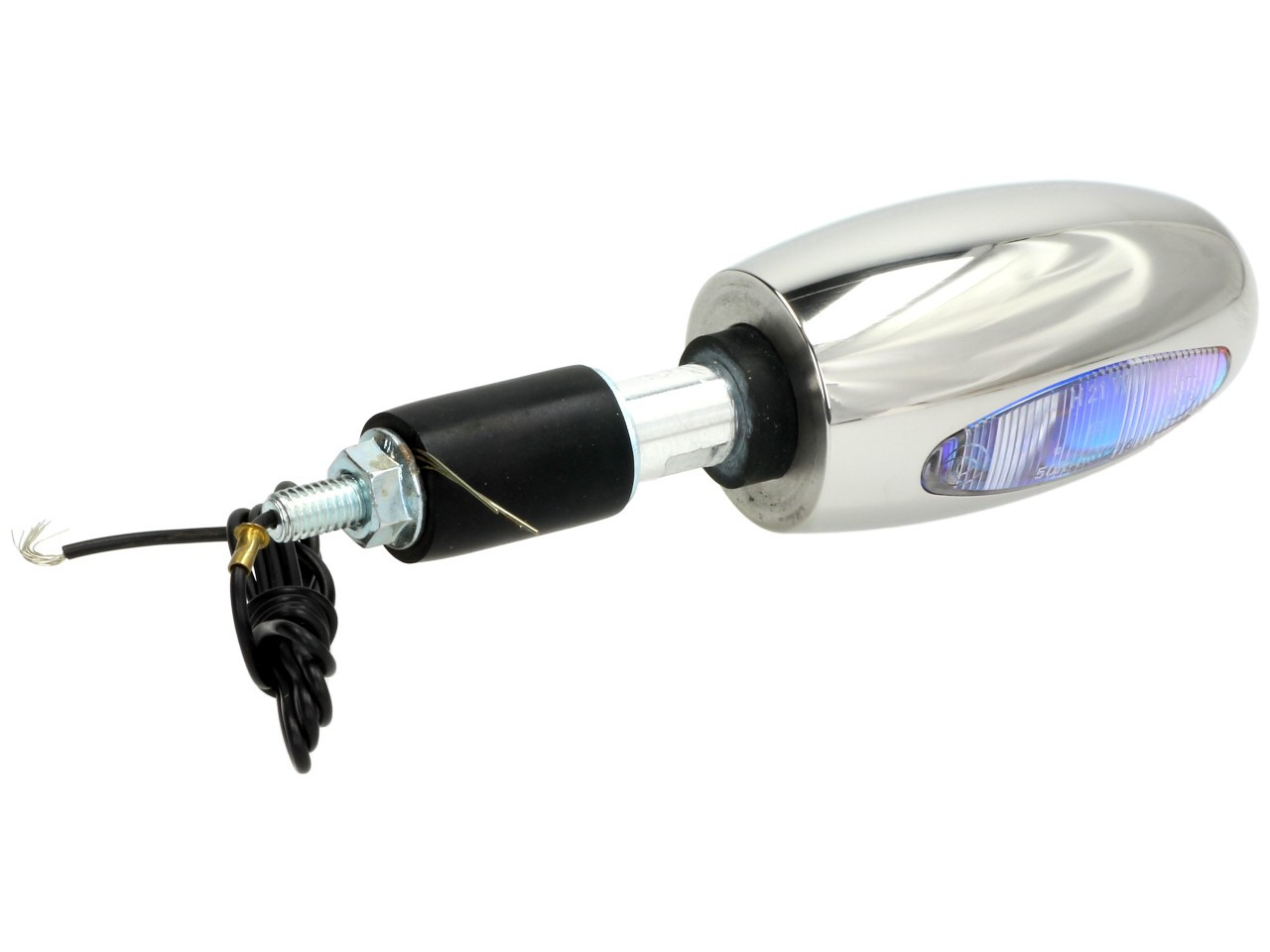 Clignotant Kellermann, BL 1000 white, acier inoxydable, halogène, VR/VL, 12 V, 21 W, argent poli, brillant