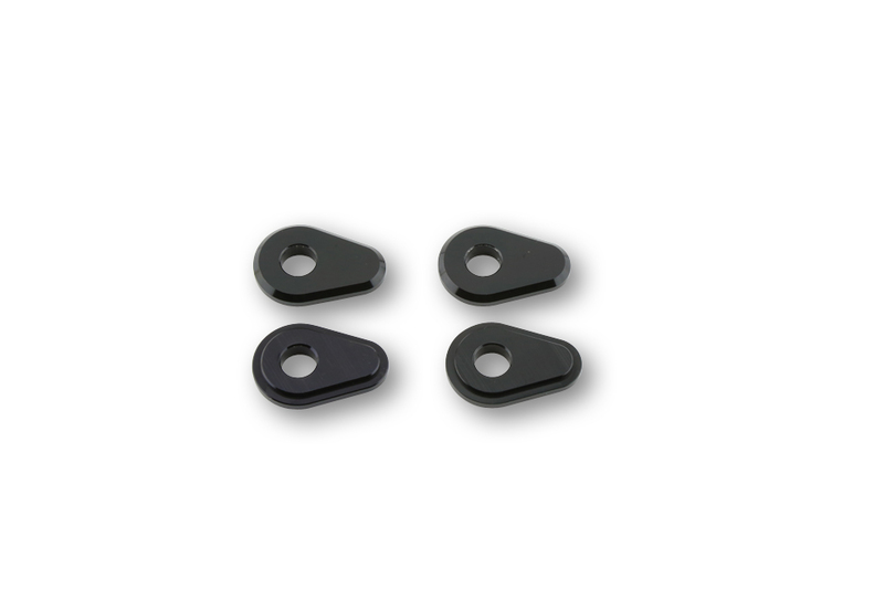 HIGHSIDER smart Plaques de montage Indy Spacer Aluminium noir, Pour Yamaha