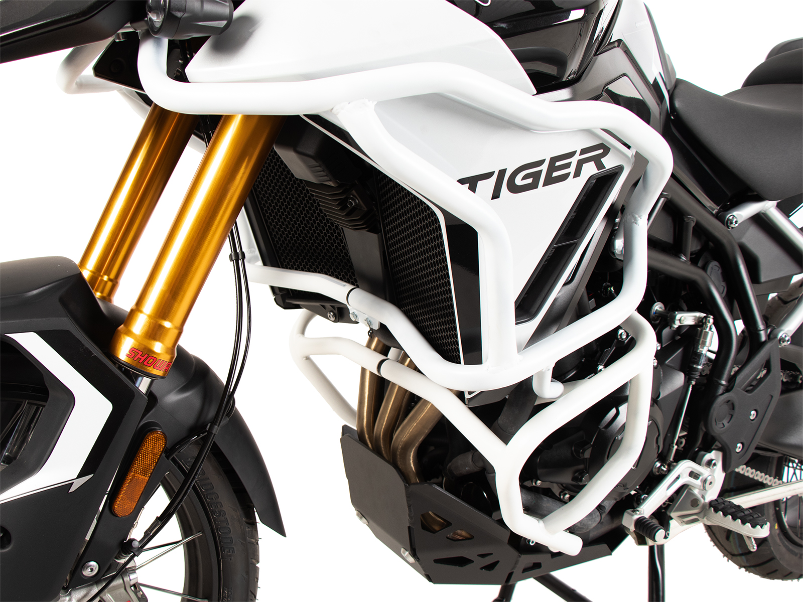 Arceau de protection moteur blanc pour Triumph Tiger 900 GT / Pro (24-) Hepco & Becker