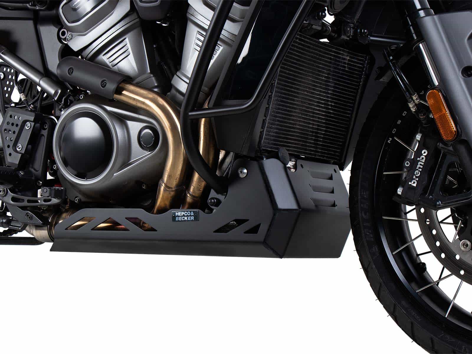 Plaque de protection moteur noire pour Harley Davidson Pan America (21-) Hepco & Becker