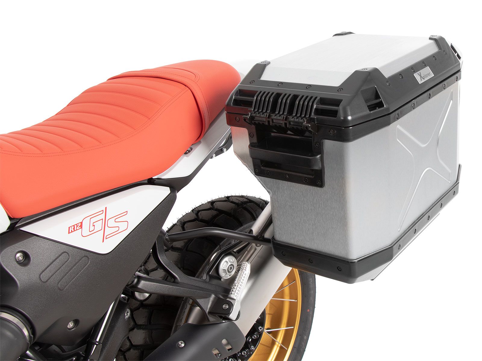 Kit de support de valises Cutout support incl. kit de valises Xplorer Cutout argent pour BMW R 12 G/S (25-)