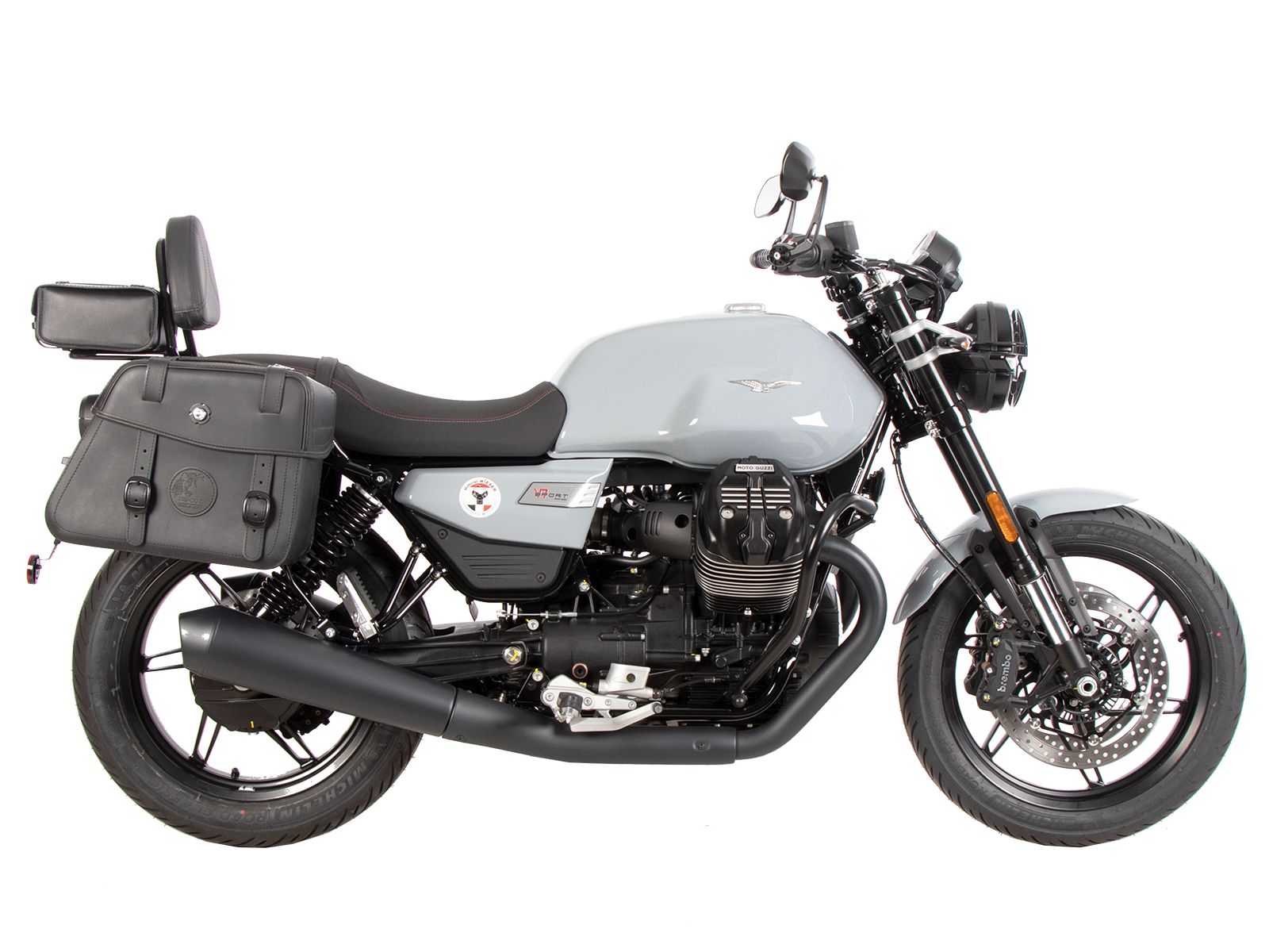 Sissybar avec porte-bagages noir pour Moto Guzzi V7 850 Sport (25-) Hepco & Becker