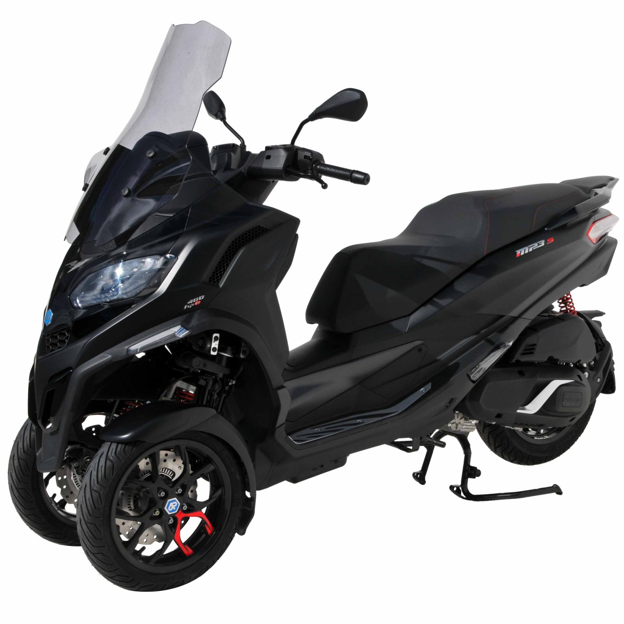 Pare-brise ERMAX avec protège-main pour Piaggio MP3 400 HPE (-22), teinté/light black
