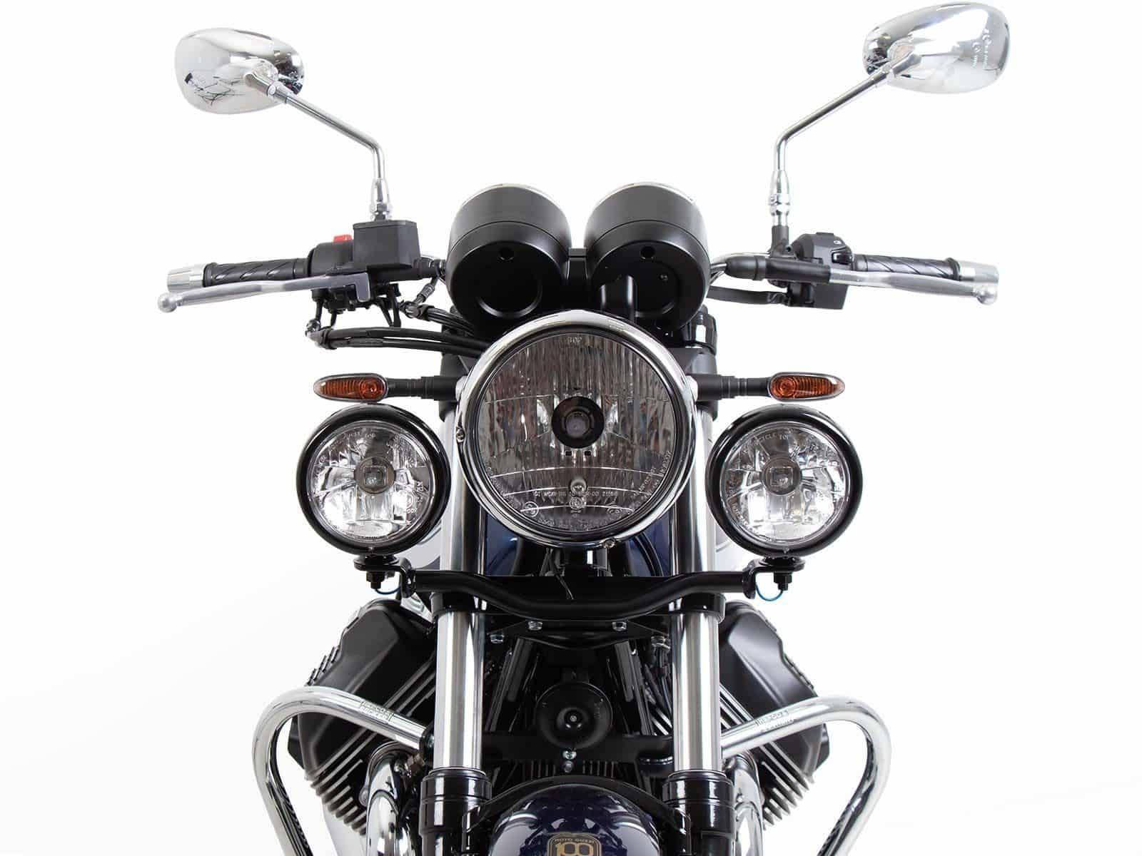 Phare supplémentaire Twinlight avec support et câble noir pour Moto Guzzi V7 850 Special (25- )