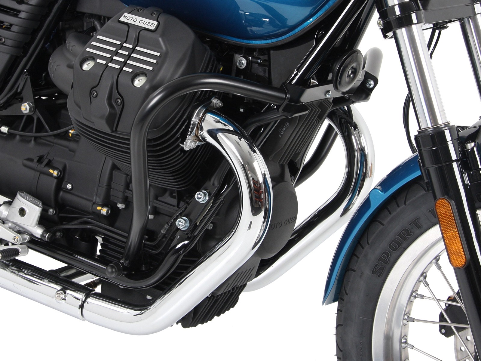 Arceau de protection moteur noir pour V 7 III stone/ special/ Anniversario/ Racer (année 17-)