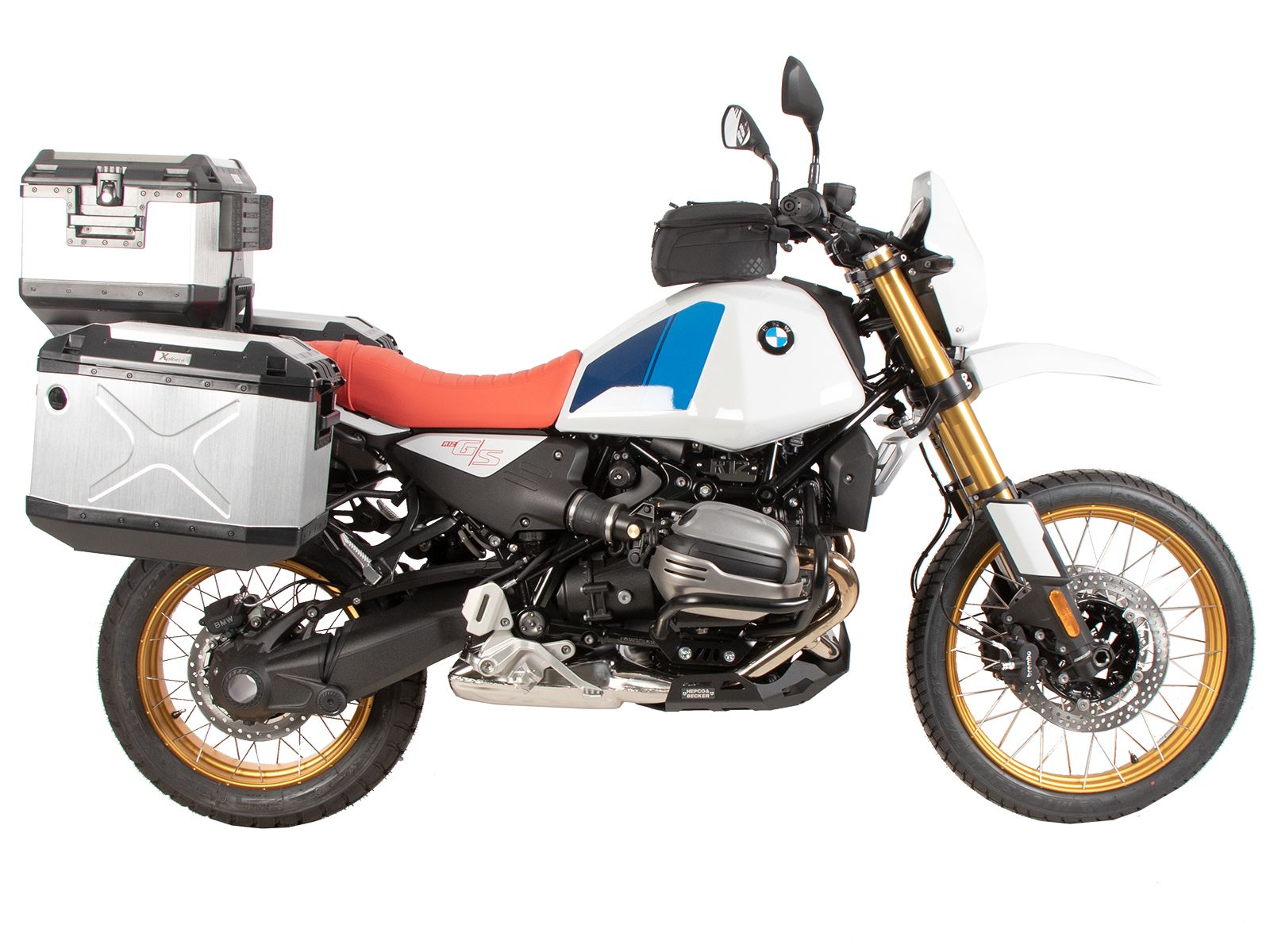 Kit de support de valises Cutout support incl. kit de valises Xplorer Cutout argent pour BMW R 12 G/S (25-)