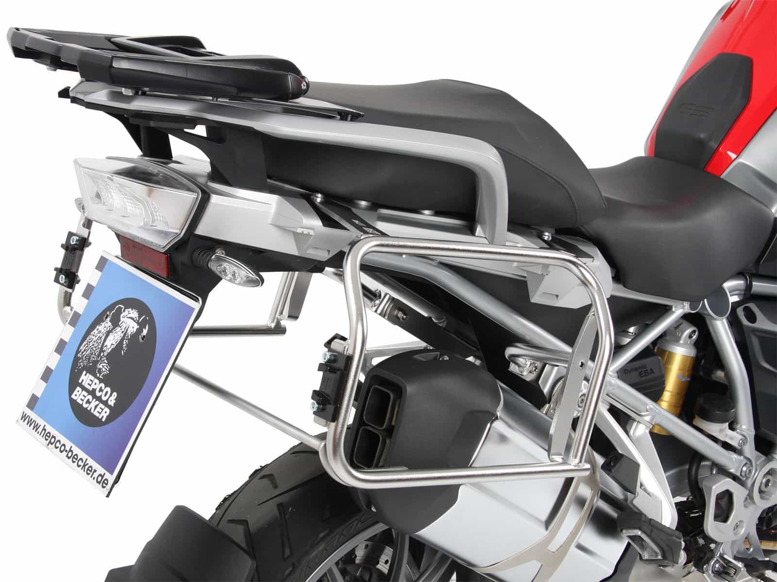 Kit de support de valises Cutout support incl. kit de valises Xplorer Cutout argent pour BMW R 1200 GS LC (13-18)