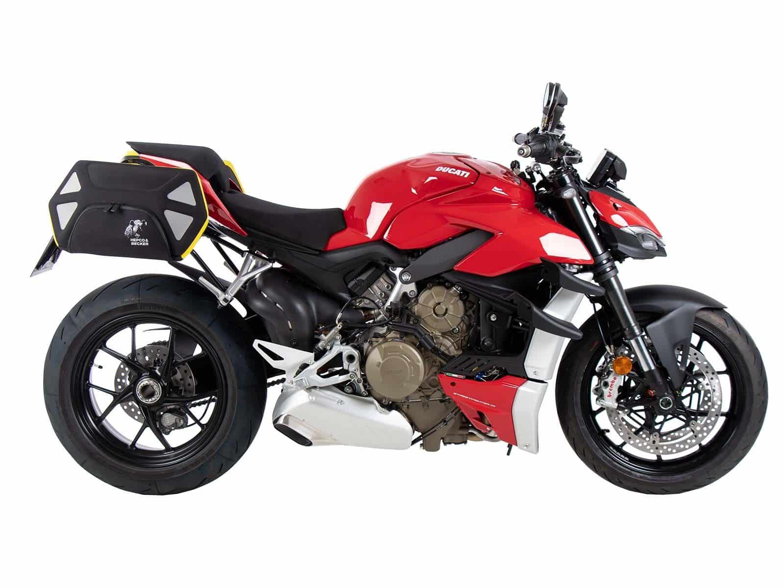 Supports latéraux C-Bow noirs pour Ducati Panigale V4 /S /R (18-24) d'origine Hepco & Becker