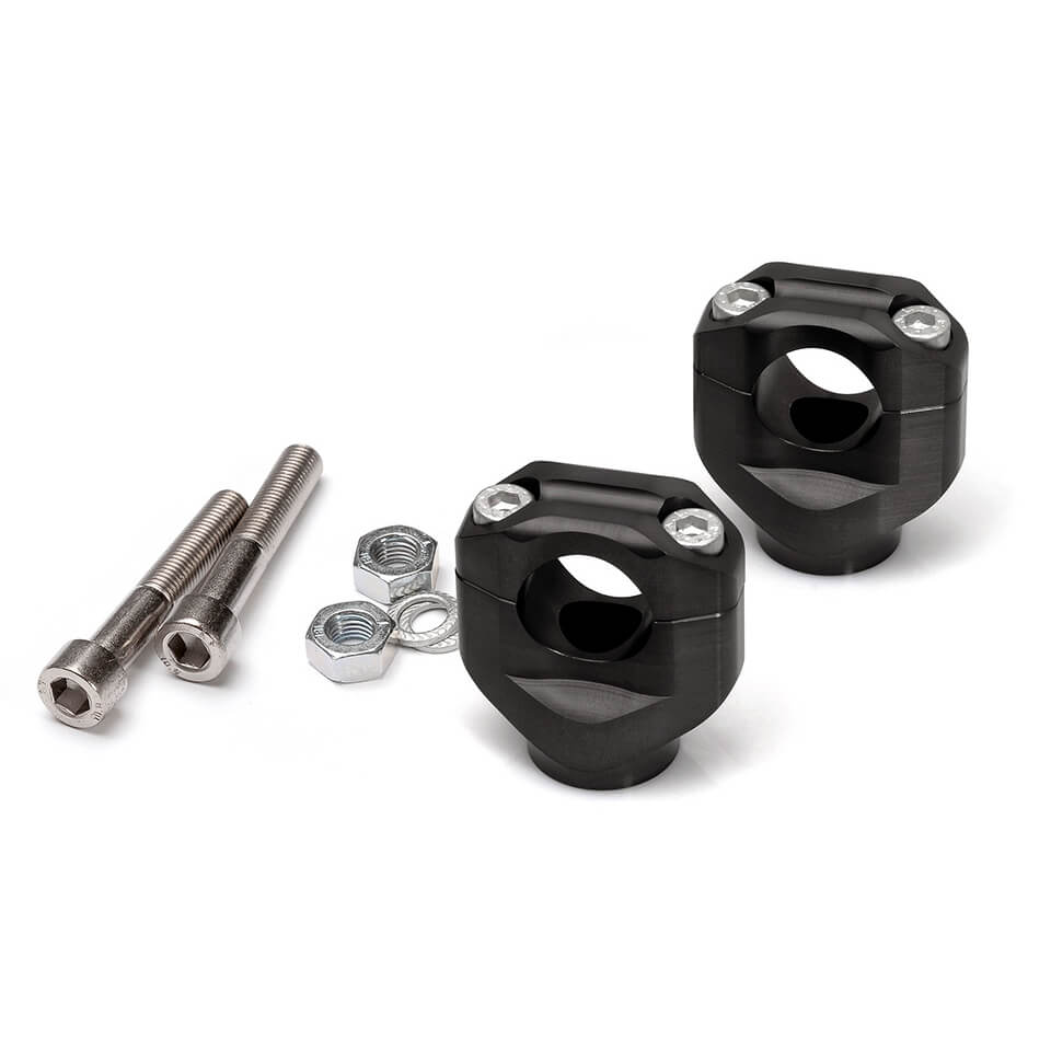 LSL Universal-Klemmbock-Kit, Schraubenlänge 75 mm, für 22,2 mm Lenker, schwarz