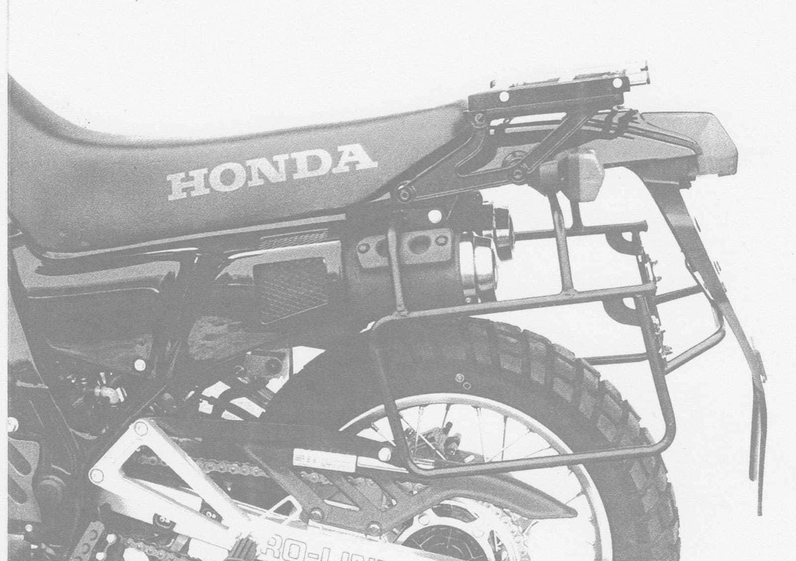 Support de valises latérales vissé noir pour Honda NX 650 Dominator (88-91) Hepco & Becker