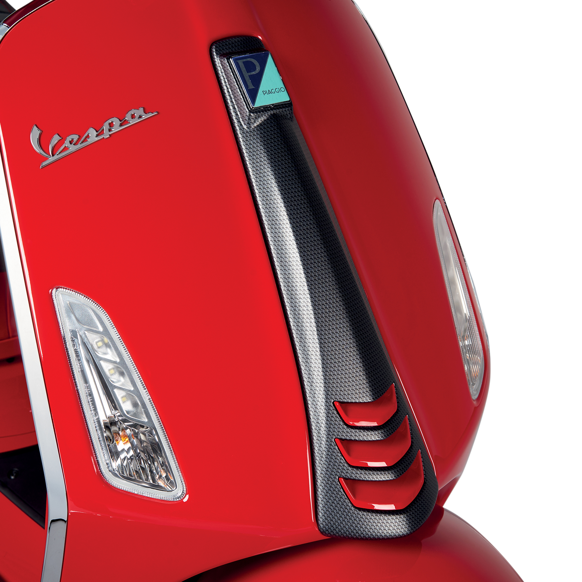 Couvrir le bouclier avant (cascade) en look carbone pour Vespa Sprint